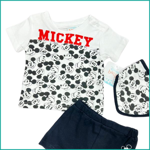 Mickey Infant Boys Shorts Set - Black White - Image 2