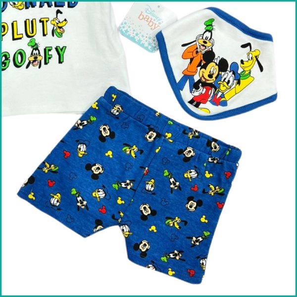 Mickey Home Infant Boys Shorts Set - Blue White - Image 3