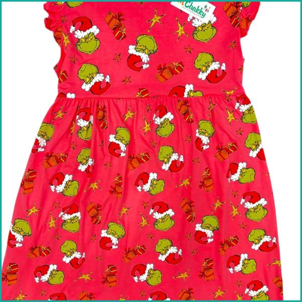 The Grinch Ladies Dress - Red - Image 2
