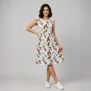 Space Ladies Dress - White