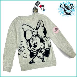 Hello Minnie Kids Sweatshirt - Grey