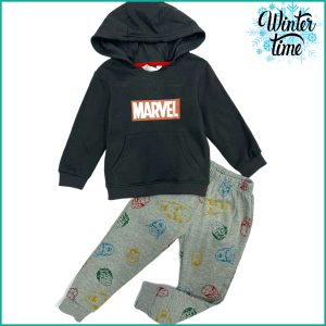 Marvel Boys Training Suit  - Black Grey