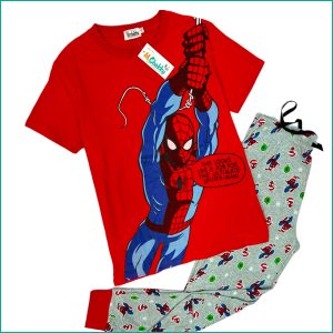 Spider Web string Men's Pajama Set - Red
