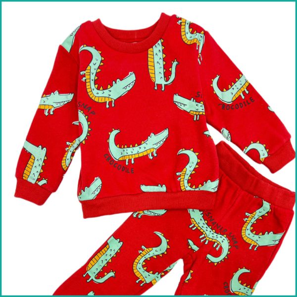 Crocodile Boys Training Suit  - Red - Image 3