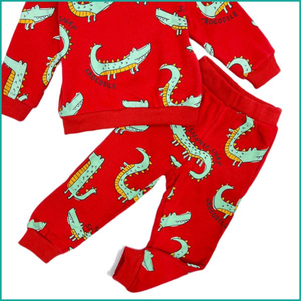 Crocodile Boys Training Suit  - Red - Image 4