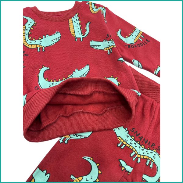 Crocodile Boys Training Suit  - Red - Image 5