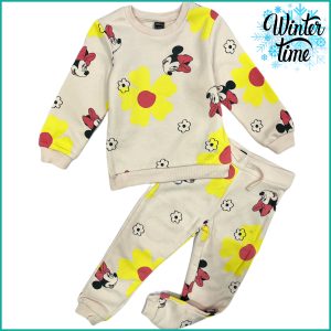Minnie Flowers Infant Training Suit - Cream
