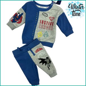 Justice League Infant Training Suit - Grey Blue