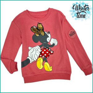 Minnie Glitters Kids Sweatshirt - Red