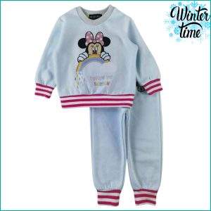Minnie Follow the Rainbow Winter Girls training suit - Sky Blue