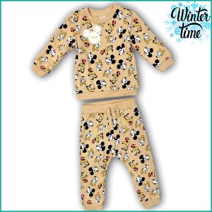 Mickey Full House Girls Infant Training Suit - Cream