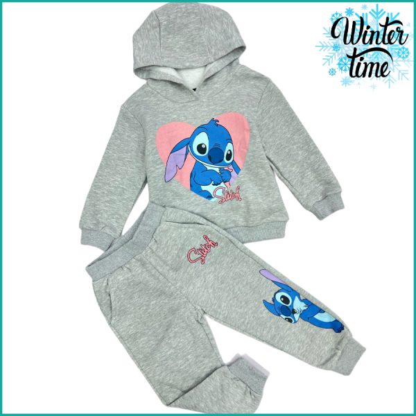 Stitch Girls Training Suit  - Grey