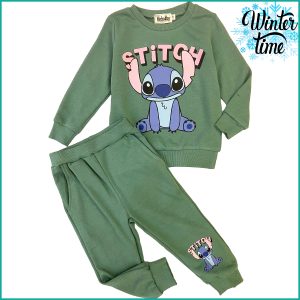 Stitch Winter Girls Training Suit - Green
