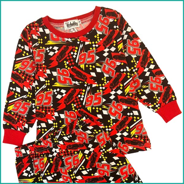 Cars 95 Boys Cotton Pajama Set - Red - Image 2