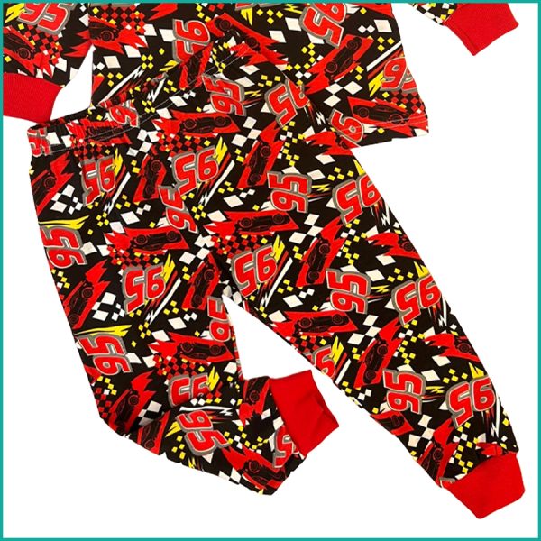 Cars 95 Boys Cotton Pajama Set - Red - Image 3