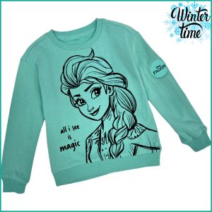 Princess Girls Winter Sweatshirt - Sea Blue