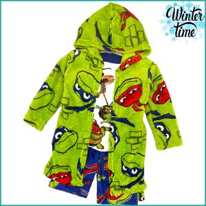 Ninja Turtle Winter Boys 3 Pcs Pajama Set - Green