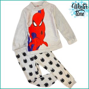 Spiderman Winter Boys Pajama Set -  Grey