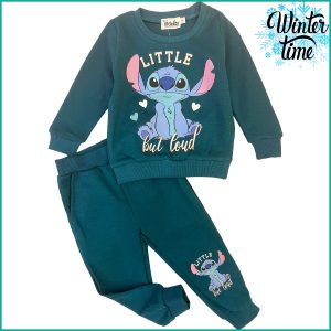 Little Stitch Winter Girls Training Suit - Green