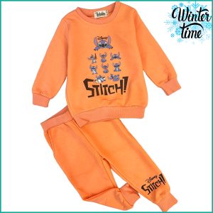 Stitch Winter Girls Training Suit - Orange