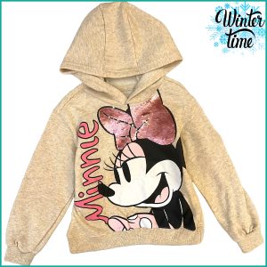 Minnie Mouse Girls Winter Sweatshirt - Cream