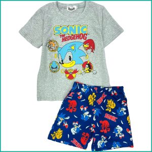 Sonic The Hedgehog Boys Shorts Set - Grey