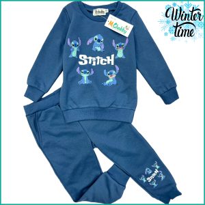 Stitch Winter Girls Training Suit - Dark Blue