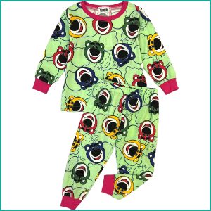 Teddy Kids Cotton Pajama Set  - Green