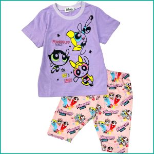 Powerpuff Girls Shorts Set - Purple