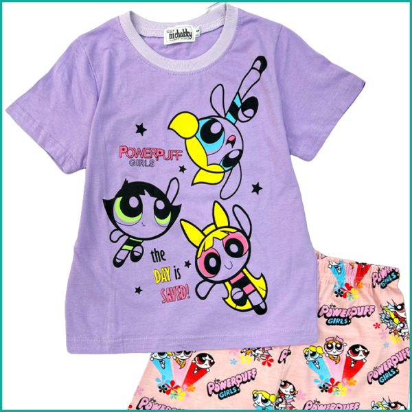 Powerpuff Girls Shorts Set - Purple - Image 2