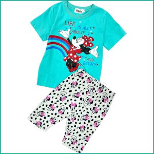 Love Minnie Girls Shorts Set - Sky Blue
