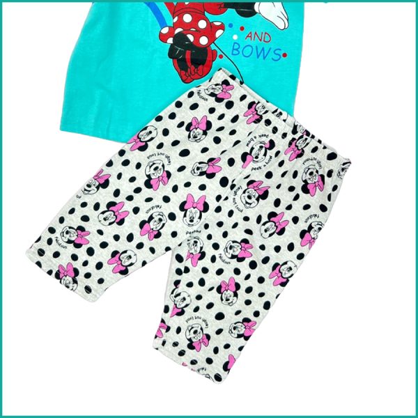 Love Minnie Girls Shorts Set - Sky Blue - Image 3