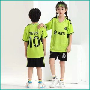 Messi 10 Kids Short Set - Neon