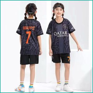 Mbappe 7 Kids Short Set - Black