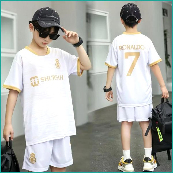 Ronaldo 7 Shurfah Kids Short Set - White