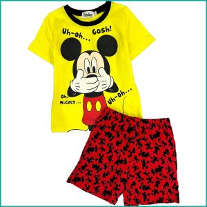 Oh Mickey Boys Shorts Set - Yellow