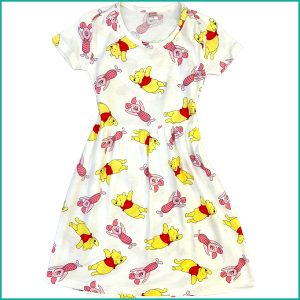 Winnie the Pooh Girls Cotton Dress - White
