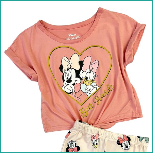 Mickey Best Friends Girls Shorts Set - Pink - Image 2
