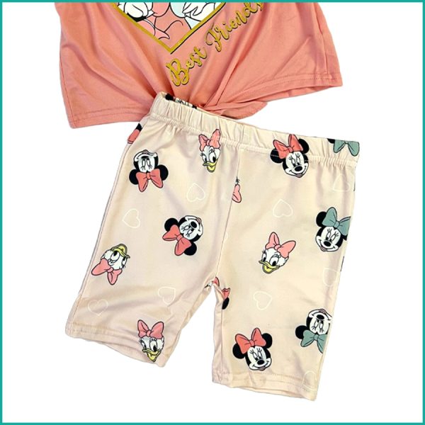 Mickey Best Friends Girls Shorts Set - Pink - Image 3