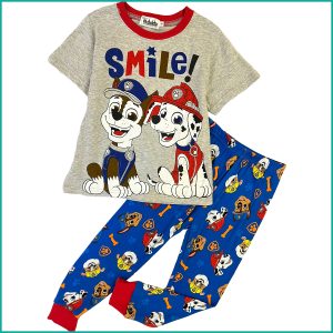 Paw Patrol Smile Boys Cotton Pajama Set - Grey