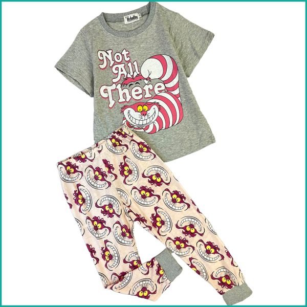 Disney Cat Girls Half Sleeves Pajama Set - Grey