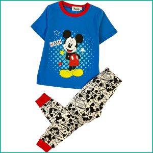 I am Mickey Boys Cotton Pajama Set - Blue White