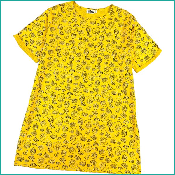 Lion King Ladies Cotton Dress - Yellow