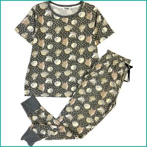 Disney Home Ladies Pajama Set - Grey