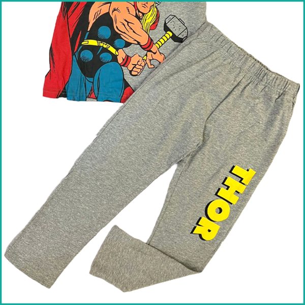 Thor Boys Half Sleeves Pajama Set - Grey - Image 3