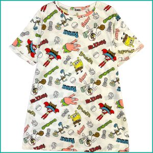SpongeBob Ladies Cotton Dress - White