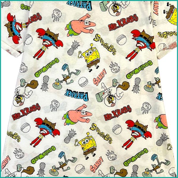 SpongeBob Ladies Cotton Dress - White - Image 2