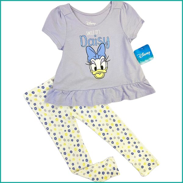 Daisy Infant Girls Leggings Set - Purple