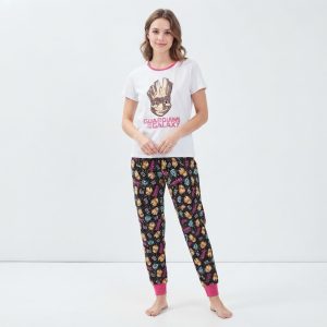 Guardian of Galaxy Ladies Pajama Set - White