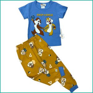 Chip n Dale Boys Cotton Pajama Set - Blue